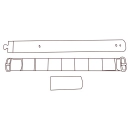 五代前蜀王建玉大带线描插画