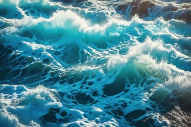 波涛汹涌的海浪主题