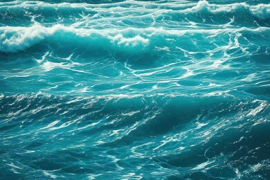 波涛汹涌的大海