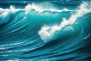 波涛汹涌的海浪主题