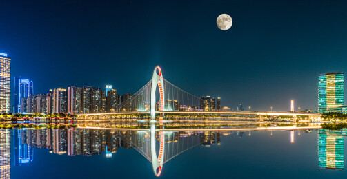 广州猎德大桥夜景