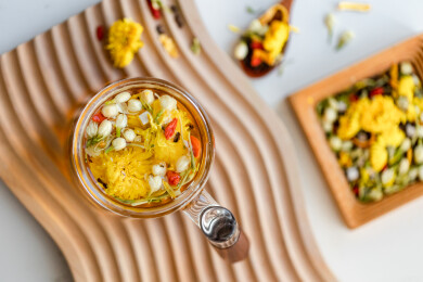 菊花决明子茉莉花中药养生茶