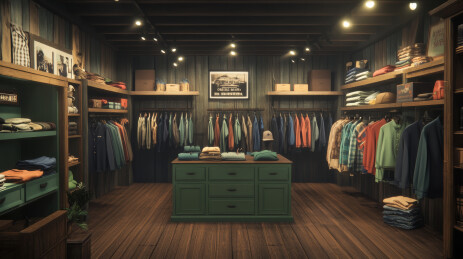 复古风格的服装店