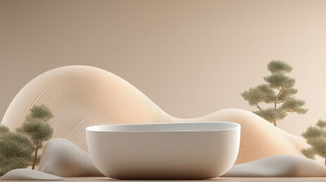 简约风格的陶瓷碗展示