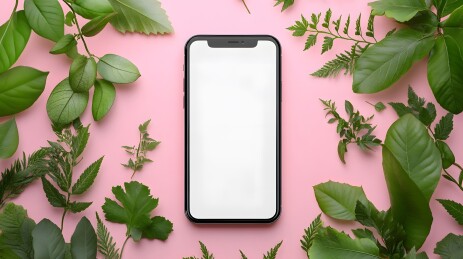 白屏上的简约图形与文字