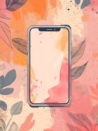 柔和光线下清新白屏手机