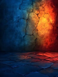 斑驳阳光下若隐若现的墙痕