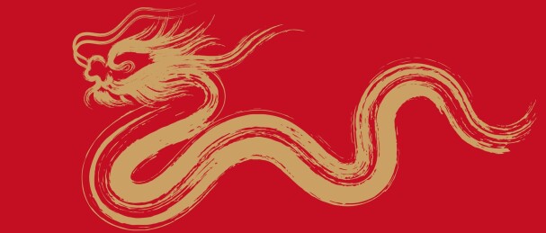 龙抽象插图艺术设计