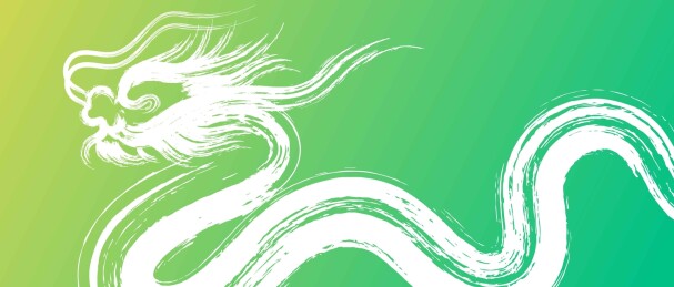 龙抽象插图艺术设计