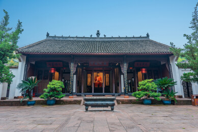 三苏祠飨殿，是父是子。