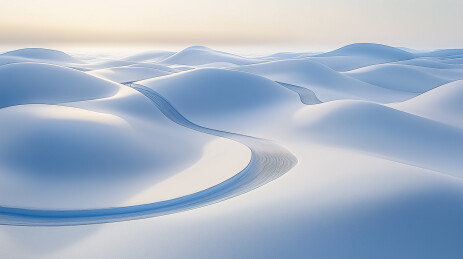 雪覆山脉场景