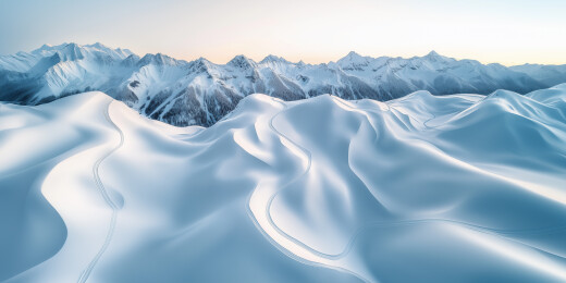 雪覆山脉场景
