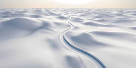 雪覆山脉场景