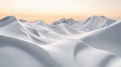 雪覆山脉场景