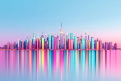 梦幻纽约城市天际线