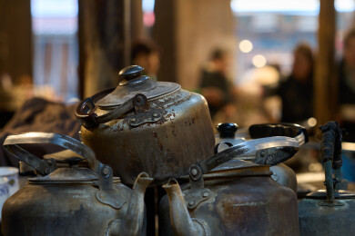 老式老旧铝烧水壶