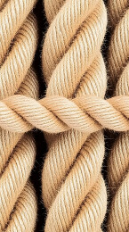 扭曲天然绳索纤维特写