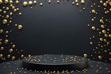 金球与黑色背景主题