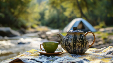 户外野营茶歇时光