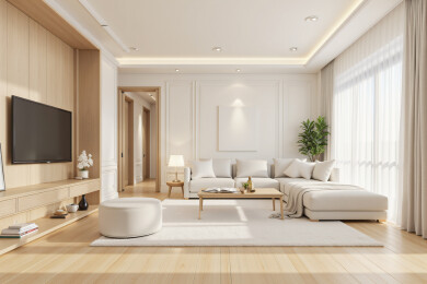 极简奶油风室内装修