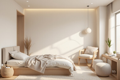 极简奶油风室内装修