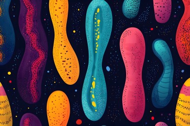 细胞内有序排列的染色体纹理