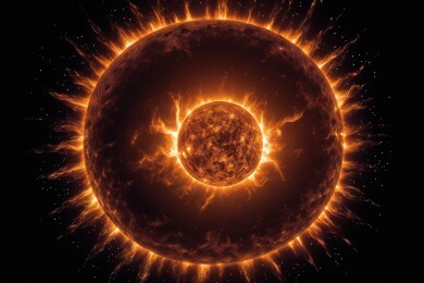 炽热星球与耀眼光芒主题