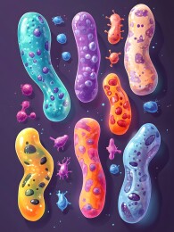 细胞内有序排列的染色体纹理