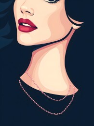 晚宴中闪耀的珠宝项链