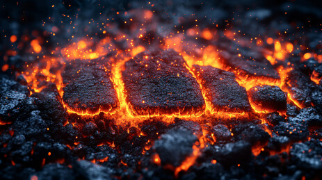 熔炉中的炙热砖块