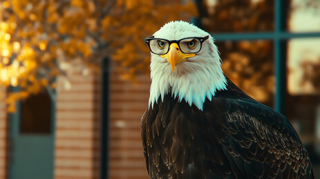 戴眼镜的鹰