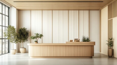简约日式风格接待台