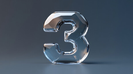 冰晶质感数字3