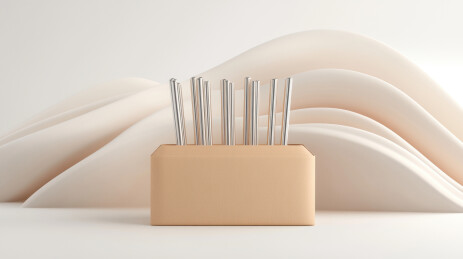 现代简约风格的金属笔筒