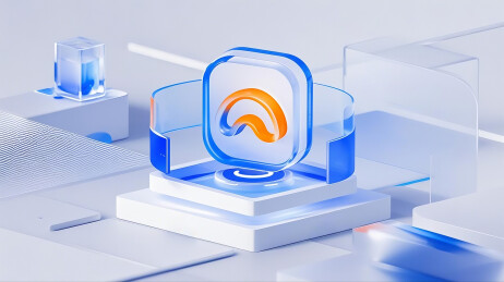 3d玻璃质感B端banner