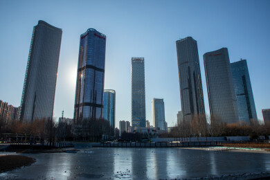 北京望京现代化摩天大楼建筑群