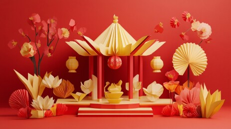 创意中秋展台