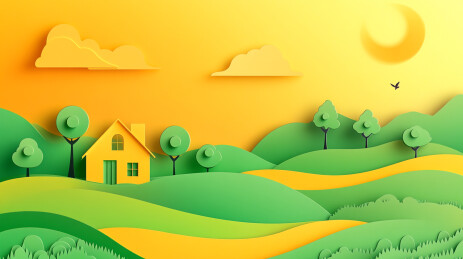 清新唯美立体的户外景色