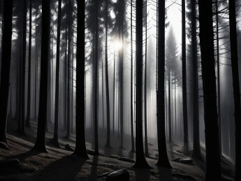 晨曦中的森林主题