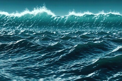 波涛汹涌的海面