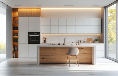 现代简约开放式厨房样板间