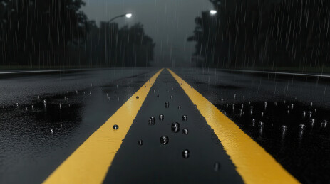 雨夜中的公路