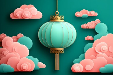 中国风祥云宫灯