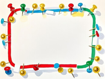 图钉围绕的文字框