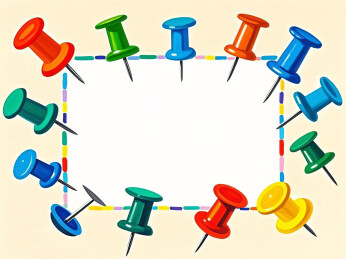 图钉围绕的文字框