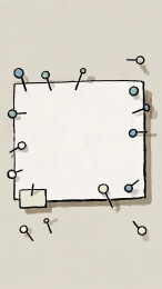 图钉围绕的文字框