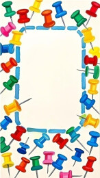 图钉围绕的文字框