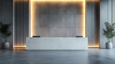 现代大理石接待台设计