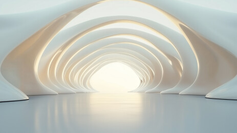 虚拟未来建筑空旷的空间