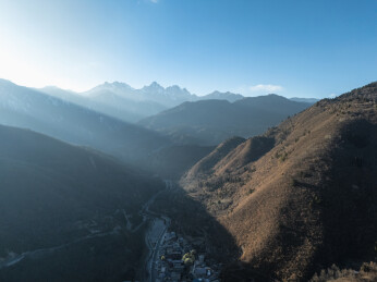 九寨华美胜地冬季风景航拍